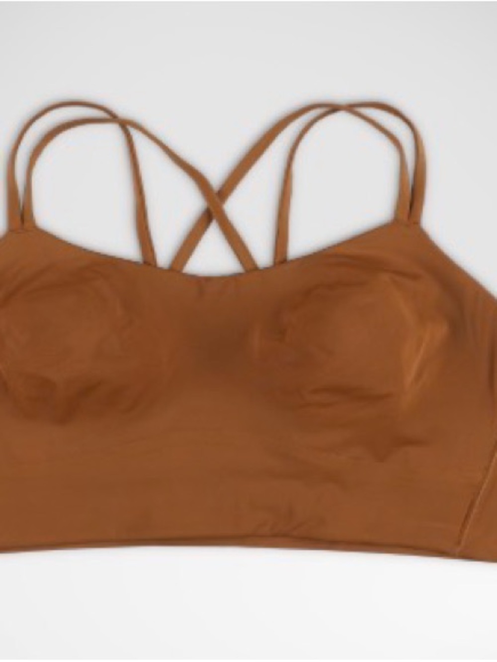 lululemon athletica Brown Strappy Seamless Sports Bra